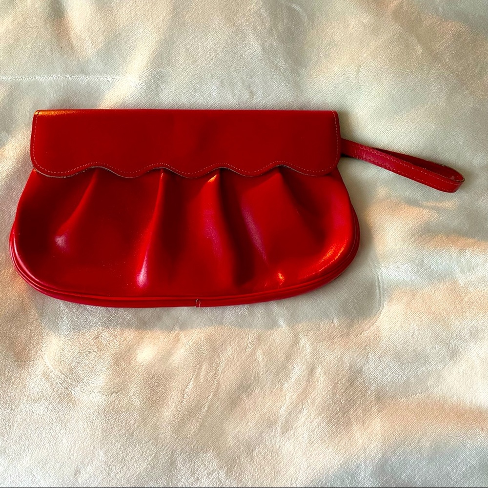 Lipstick-red clutch